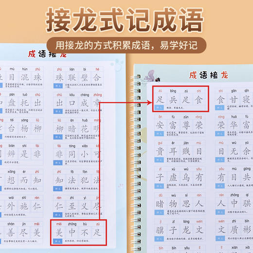 六品堂成语接龙字贴·1-4册（4本套装） 商品图2