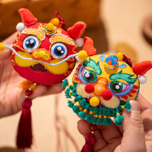 【瑞兽纳福】虎虎生威/双龙香囊系列—刺绣挂件材料包 商品图5