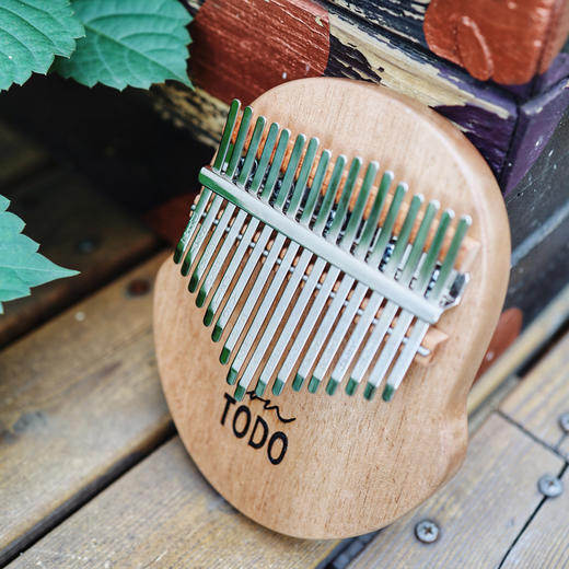 TODO拇指琴卡林巴 非洲面具嗨皮happy 桃花心半亮面17音初学乐器 商品图2