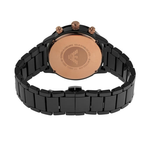 723763289184 EMPORIO ARMANI【明星海报款】阿玛尼黑盘陶瓷三眼男士欧美腕表AR70002 （可能无电） 商品图2