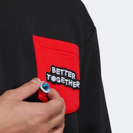 Adidas阿迪达斯NEO卫衣男装2022新款芝麻街联名圆领套头衫HD7290 商品图2