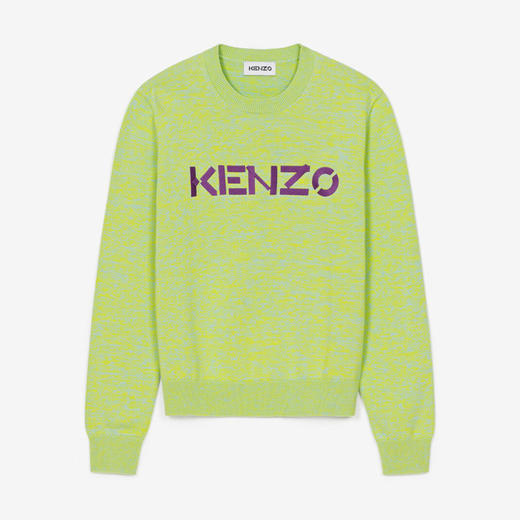KENZO 高田贤三 字母logo 女士针织衫 绿色 FC52 PU683 3LA 57 商品图0