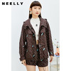 NEELLY纳俪商场同款短外套2022春季新款连帽拉链字母印花抽绳外套N22032C01153 商品缩略图0