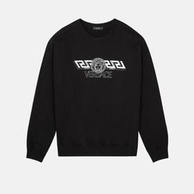 VERSACE 范思哲 LA GRECA拉格雷卡套头衫 男士卫衣 黑色 1003992 1A02861 1B000