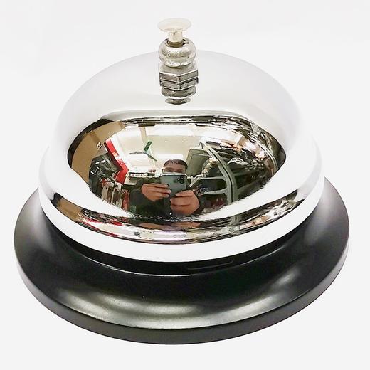 可得优传菜铃不锈钢叫人铃手按铃餐厅呼叫传唤吧台铃提示铃出餐铃上菜铃前台服务铃铛抢答铃按铃器 商品图3