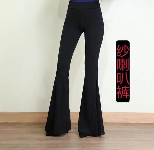 形体训练服套装拼纱舞蹈练功服喇叭裤套装气质导师礼仪服连体暗扣 商品图6