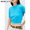 NEELLY纳俪商场同款圆领针织衫女短袖修身套头衫春夏新款短款时尚N22032A01144 商品缩略图1
