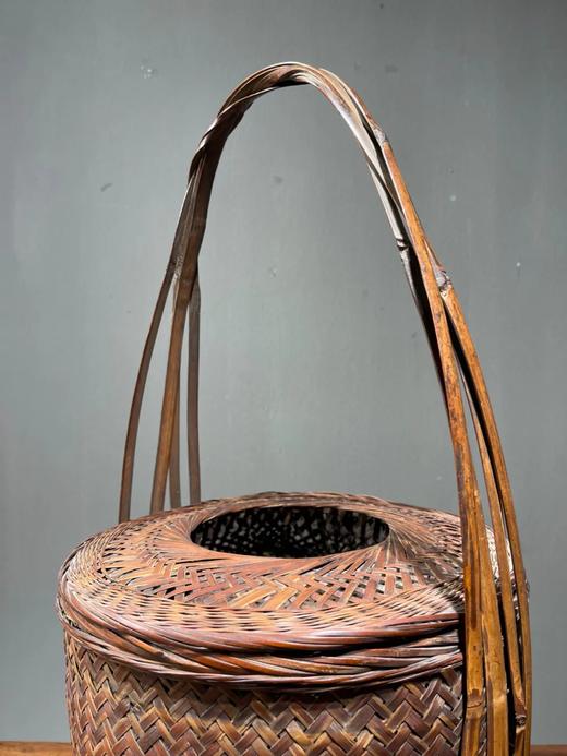 竹编双层提梁圆篮，顺丰包邮 商品图3