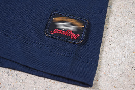 鲨鱼 鱼鳍弧形线条纯棉 圆领短袖T恤 特惠 PSS118 商品图9