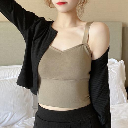 「洋溢青春气息！25.9元包邮」宽肩吊带背心女长款抹胸无钢圈防走光裹胸美背外穿修身内衣女 商品图1
