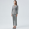 【上衣+裤子】罗蒙西装套装女士经典格纹时尚气质商务西服两件套女 商品缩略图6