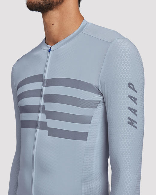 MAAP 男士 Emblem Pro Hex Jersey LS Vapor Blue 长袖骑行服 商品图4