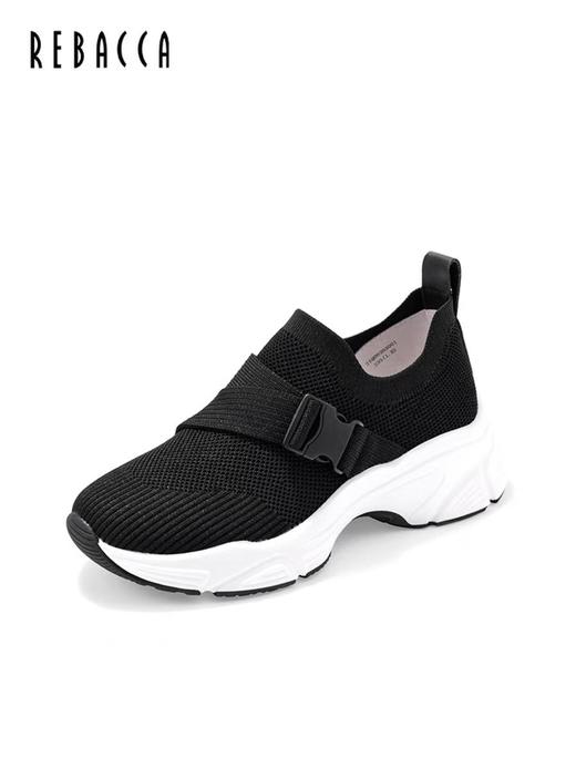 2楼瑞贝卡透气舒适飞织休闲百搭轻便跑步鞋运动鞋女鞋 商品图3