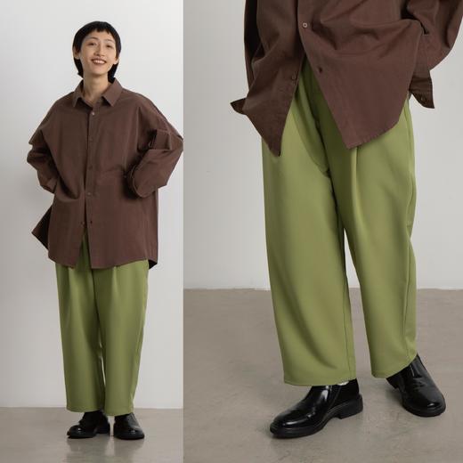 CryingCenter 显瘦宽褶直筒休闲西裤 商品图1