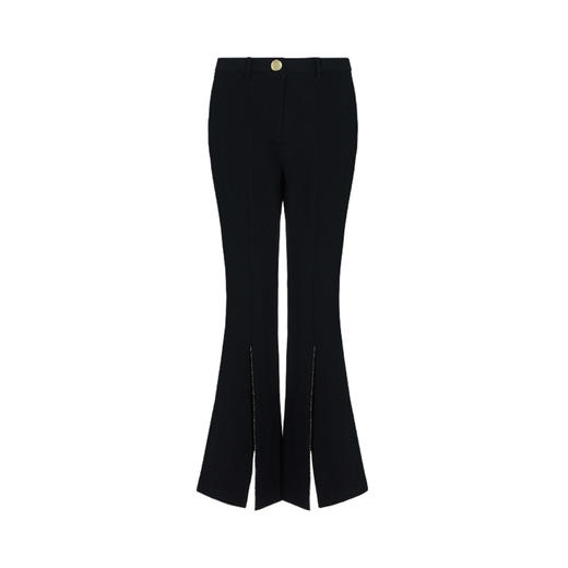 EITIE爱特爱春季新款洋气显瘦通勤百搭时尚开叉喇叭裤长裤女 商品图5