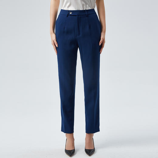 【上衣+裤子】罗蒙西装套装抗皱微弹双排扣气质通勤商务休闲两件套女 商品图4