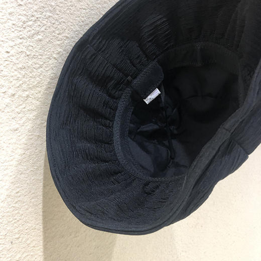 【ins小众渔夫帽！看得见的高品质】日系褶皱条纹渔夫帽女韩版潮百搭秋冬显脸小黑色盆帽 商品图3