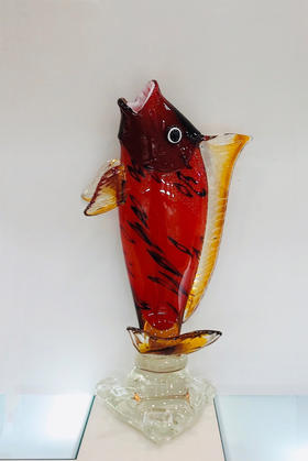 5F隆昌瓷器锦鲤摆件