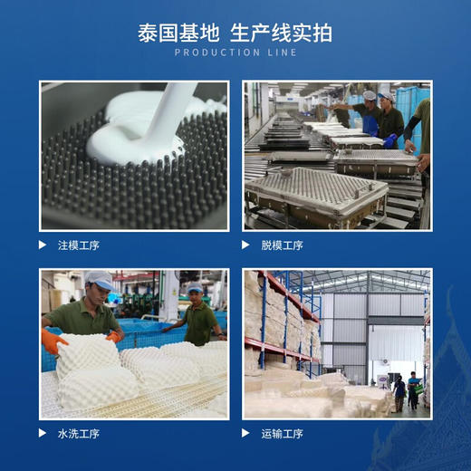 天然乳胶枕 高低按摩枕 商品图6
