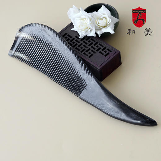 黑水牛 牛角梳 头皮按摩梳子 商品图4