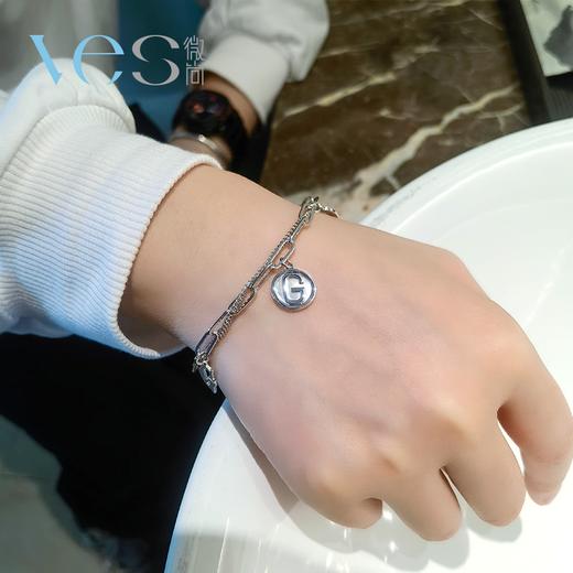 字母G双层链贝母合金手链 商品图3