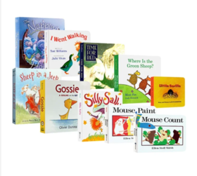 【0-6岁·套装三】英语启蒙必备 打瞌睡的房子等精选绘本10册