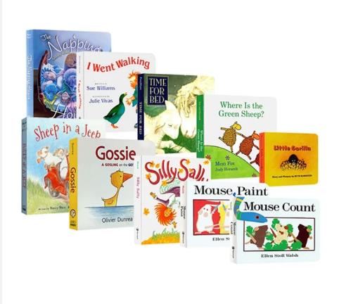 【0-6岁·套装三】英语启蒙必备 打瞌睡的房子等精选绘本10册 商品图0