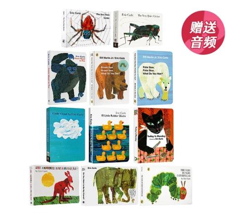 【套装二】经典英文绘本 卡尔爷爷Eric Carle 棕熊 、袋鼠也有妈妈吗 等套装11册  儿童英语启蒙必读绘本 商品图0