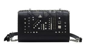 【直发】KH Design明治女包时尚潮牌朋克风铆钉小方包小众轻奢斜挎包单肩