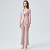 【上衣+裤子】罗蒙女士西服套装纯色气质收腰一粒扣西装喇叭裤两件套 商品缩略图2
