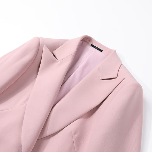 【上衣+裤子】罗蒙女士西服套装纯色气质收腰一粒扣西装喇叭裤两件套 商品图6