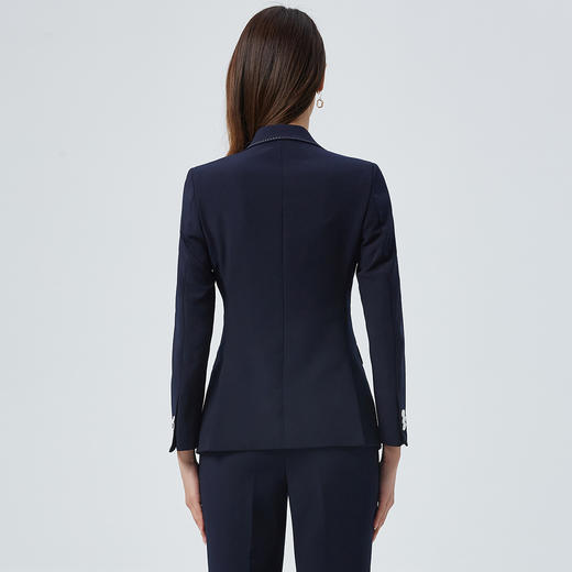 【上衣+裤子】罗蒙女士西服套装时尚气质简约微弹商务通勤西装两件套 商品图2
