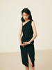 HeyDress黑色吊带连衣裙女夏季垂感斜领设计感小黑裙气质小众裙子 商品缩略图0