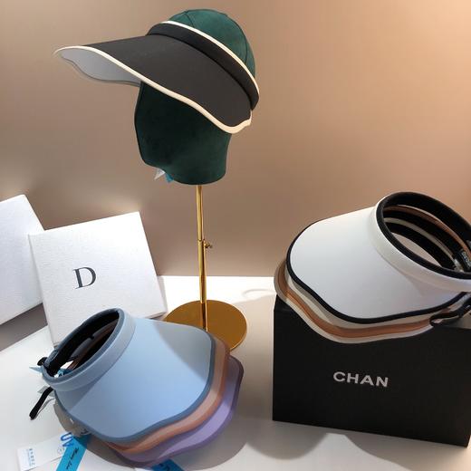 【出街百搭！无惧暴晒】夏季波浪边大檐UV防晒空顶帽时尚韩版明星款可爱遮阳发箍式太阳帽 商品图0