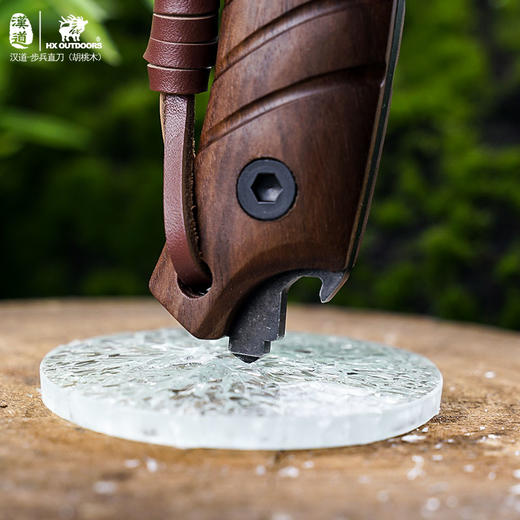 汉道步兵直刀胡桃木手柄户外生存刀 商品图5