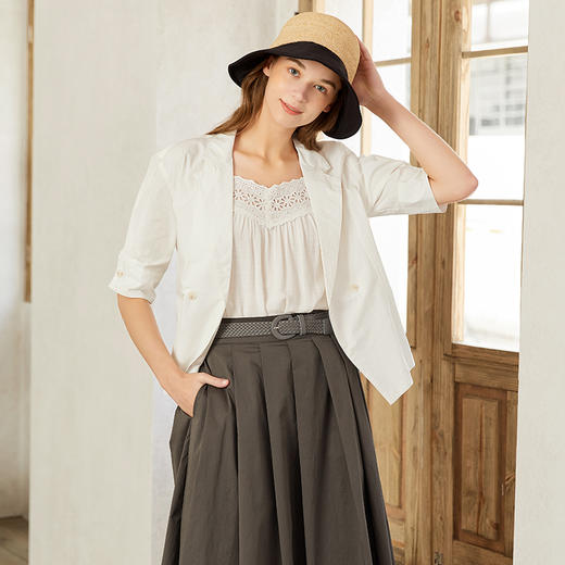 Famecoco范可儿小西装外套女夏新款休闲气质女神范小个子西服F223AB003 商品图0