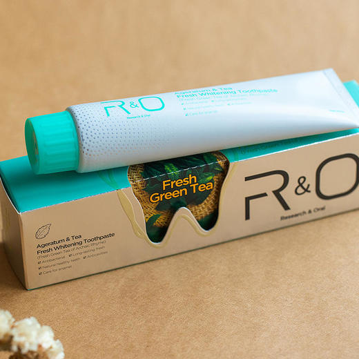 【直播专用】美国专业医学护理牙膏R&0医学专利，通过刷牙就能攻克口腔难题，无氟配方，去口臭，去黄亮白，缓解牙龈出血，薄荷100g+备长碳100g+绿茶100g+蜂胶100g4支4个口味 商品图3