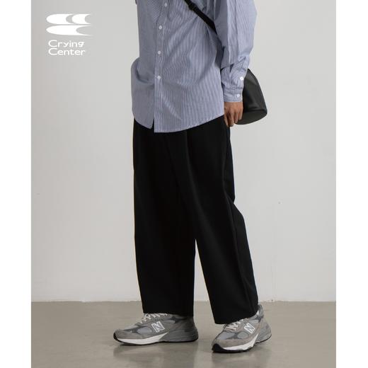 CryingCenter 显瘦宽褶直筒休闲西裤 商品图2