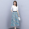 新潮收腰阔腿裤两件套，简约大方气质优雅显瘦印花裙裤套装  HR-WG81869 商品缩略图0