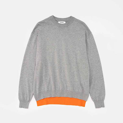 DIGAWEL  Colour scheme Rib Sweater 背面拼色海岛棉圆领针织衫 商品图1