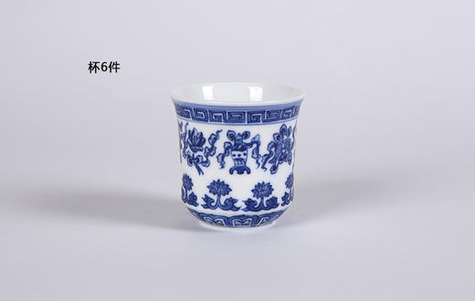 景德镇 国瓷红叶 7头手绘青花桥梁壶茶具--吉庆祥瑞 商品图2