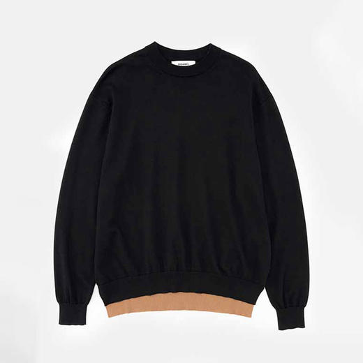 DIGAWEL  Colour scheme Rib Sweater 背面拼色海岛棉圆领针织衫 商品图0