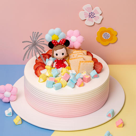 甜心公主蛋糕，草莓果馅+鲜果夹心，2磅，免费送货上门 商品图0