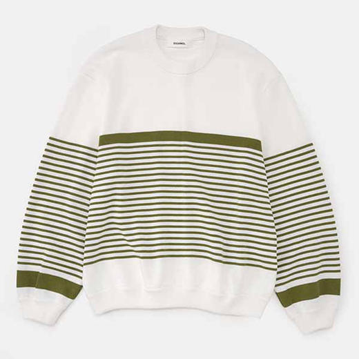 DIGAWEL  Border Sweater 条纹拼色针织卫衣 圆领宽松撞色卫衣 商品图3