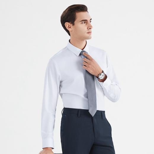 【特价】【易干】柒牌男士衬衫商务休闲翻领长袖春季新款打底开衫衬衣	122A70511 商品图1