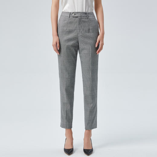 【上衣+裤子】罗蒙西装套装女士经典格纹时尚气质商务西服两件套女 商品图3