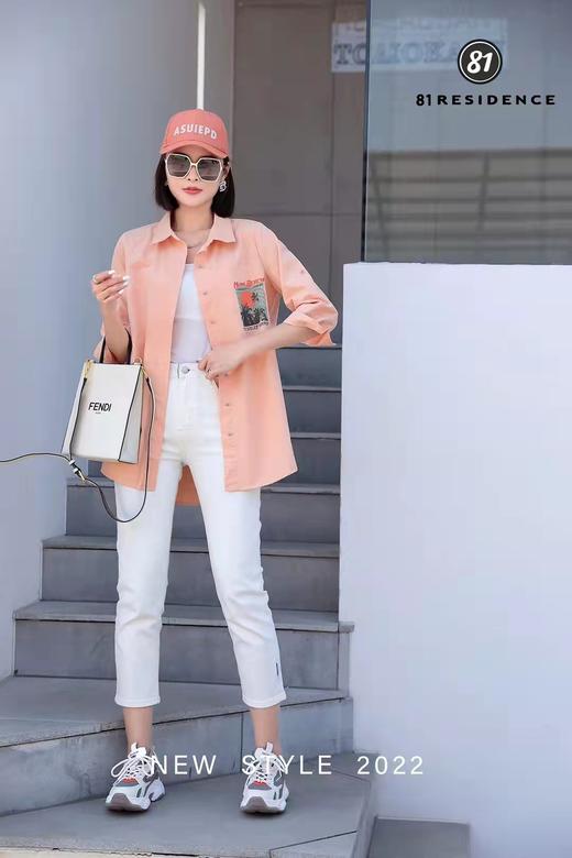 女中袖衬衫27122 商品图0