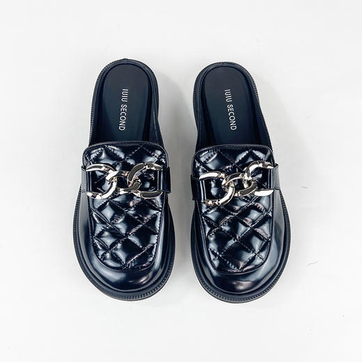 IUIU SECOND夏季时尚金属饰扣穆勒拖凉拖鞋 商品图3