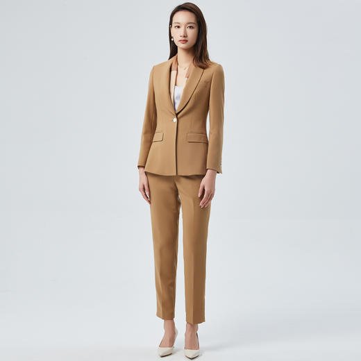 【上衣+裤子】罗蒙女士西服套装时尚青果领气质OL商务西装两件套女 商品图5