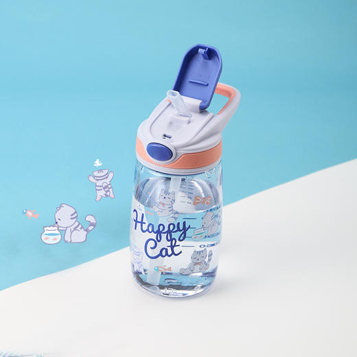 乐扣乐扣吸管水杯儿童卡通可爱Tritan便携带刻度幼儿园小学生男女 ABF655 商品图1